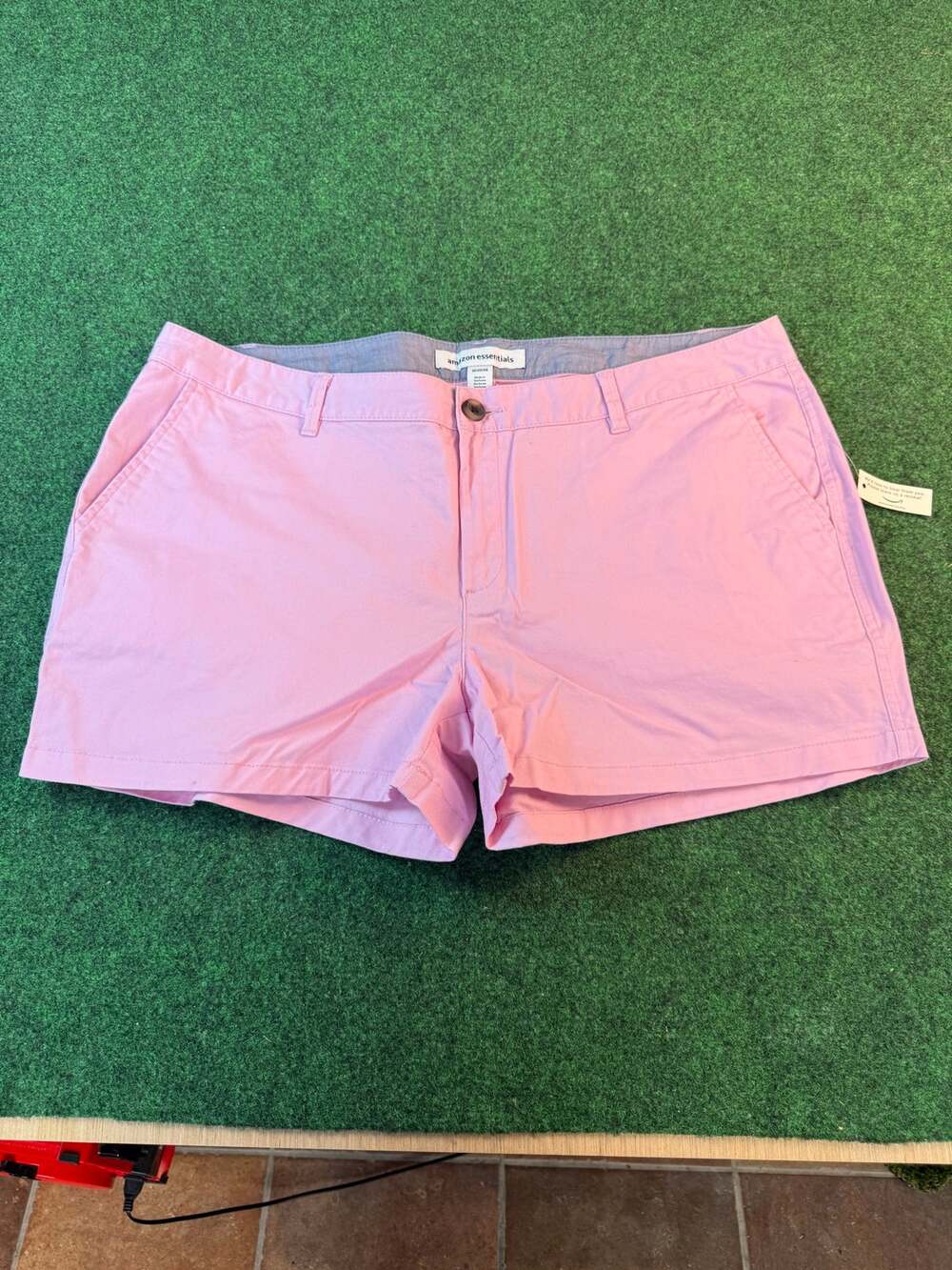 Amazon Essentials Womens Chino Shorts 16 Pink 4 Inseam Cotton NWT Casual